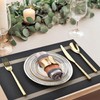 SLKQG Black Placemats Set of 4 - Easy Clean Modern