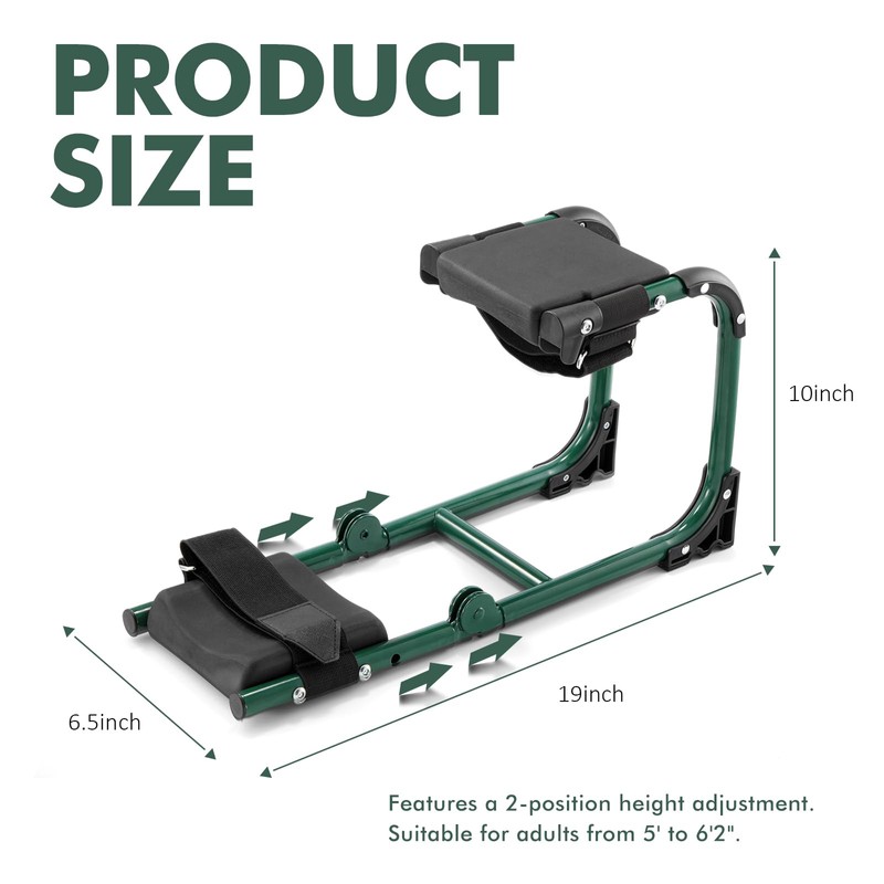 Tcoivs Knee Seat, Foldable Garden Kneeler and Seat, with Adjustable