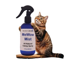 The Cat's MeWow - MeWow Mist - All Natural Extremely Potent Catnip Spray for Toys, Teasers, Kickers, Beds, Towers, Scratchers, and More. 8 fl oz Made in America