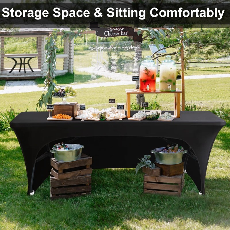 ABCCANOPY Spandex Open Back Table Cover 2PCS 8 ft. Fitted