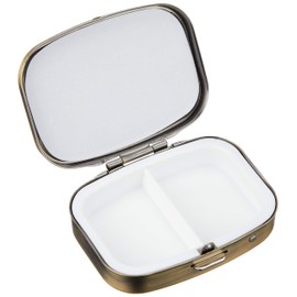 NBK A8-31 Pill Case, Square, W 2.2 x H 1.8 inches (56.5 x 45 mm), Antique Gold, Craft Supplies