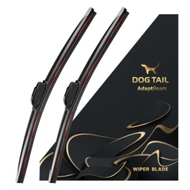 DOG TAIL Windshield Wiper Blades for My Car 24"+20" with Multiple Adapter for Most Vehicle, Automotive Replacement All-Season OEM Front Windshield Wiper Blades Set with Durable Rubber Formula