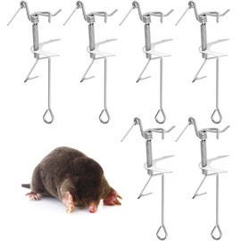 Qualirey Mole Traps Pocket Gopher Traps for Trapping Kill Mole Animal Ground, 9.84 x 2.95 x 2.76 Inches(6 Pcs)