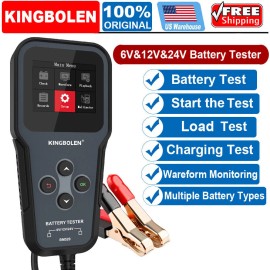KINGBOLEN 6V 12V&24V Heavy Duty Truck Car Battery Load Tester Charging System Analyzer