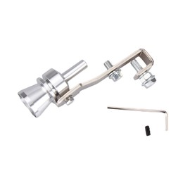 Universal Turbo Noise Sound Exhaust Muffler Pipe Whistle Blow off valve Silver M from Dromedary