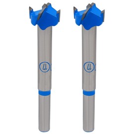 Skweawert 2Pcs Forstner Drill Bit 11/16 Inch / 17mm Tungsten Carbide Wood Hole Saw Auger Opener Round Handle 0.67" Woodworking Hinge Hole Drilling Boring Bit Cutter for Pressed Board Plastic Wood