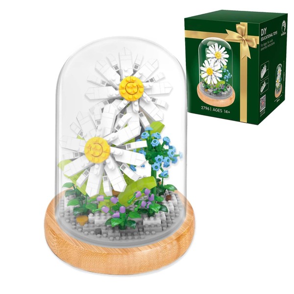SYMIBRICK Flower Bouquet Building Set, 540PCS Mini Bricks Botanical Collection