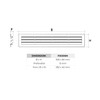 La Ventilazione P30306N Ventilation Grille Rectangular Black Plastic for Installation