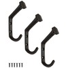 FUXXER® 3 x Heavy Rustic Solid Iron Hooks, Coat Hooks,