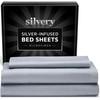 Silvery Silver Infused Bed Sheets Set - Ultra-Soft Temperature-Regulating Fabric