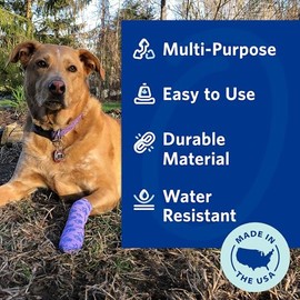 OVIK Health PetFlex No Chew - Vendaje elástico autoadhesivo flexible para el cuidado de heridas - Vendaje de primeros auxilios para animales pequeños 