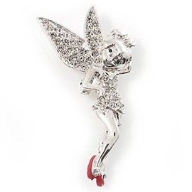 Diamante Fairy Brooch (Silver Tone)