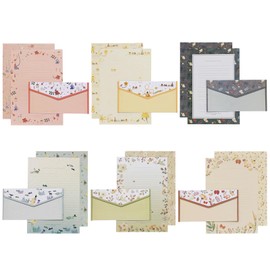 Writing Paper and Envelopes Set, 54 Pcs A5 Floral Animal Writing Paper and Envelopes, Including 36Pcs Cute Stationary Lined Writing Paper and 18Pcs Envelopes, Letter Set for Office, Home, School