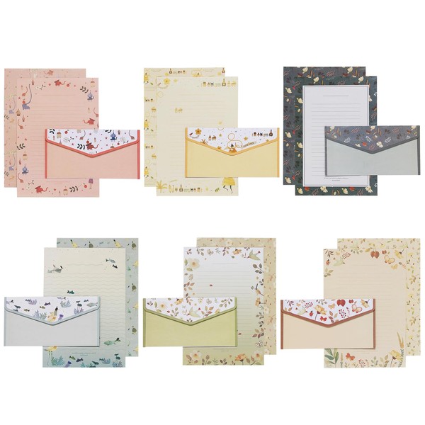 Writing Paper and Envelopes Set, 54 Pcs A5 Floral Animal