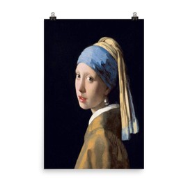 Vintage Poster - Johannes Vermeer's Girl with a Pearl Earring 0008 - Premium Luster Photo Paper Poster (24x36)