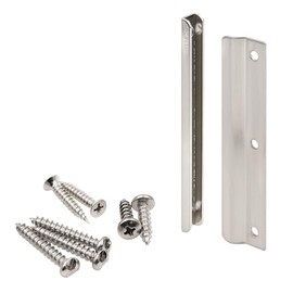 Prime-Line U 95125 Latch Shield Guard, in-Swing, 6 inch Height with Fasteners, Satin Nickel (Single Pack)