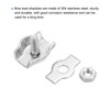 PATIKIL 5/64" / 2mm Simplex Bolt Wire Rope Clip, 8Pcs