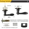 Probrico Oil Rubbed Bronze Wave Privacy Door Levers Interior Bed