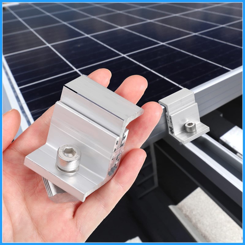 Zhengmy 10 Solar Panel End Clamp Mounting Z Bracket Mid