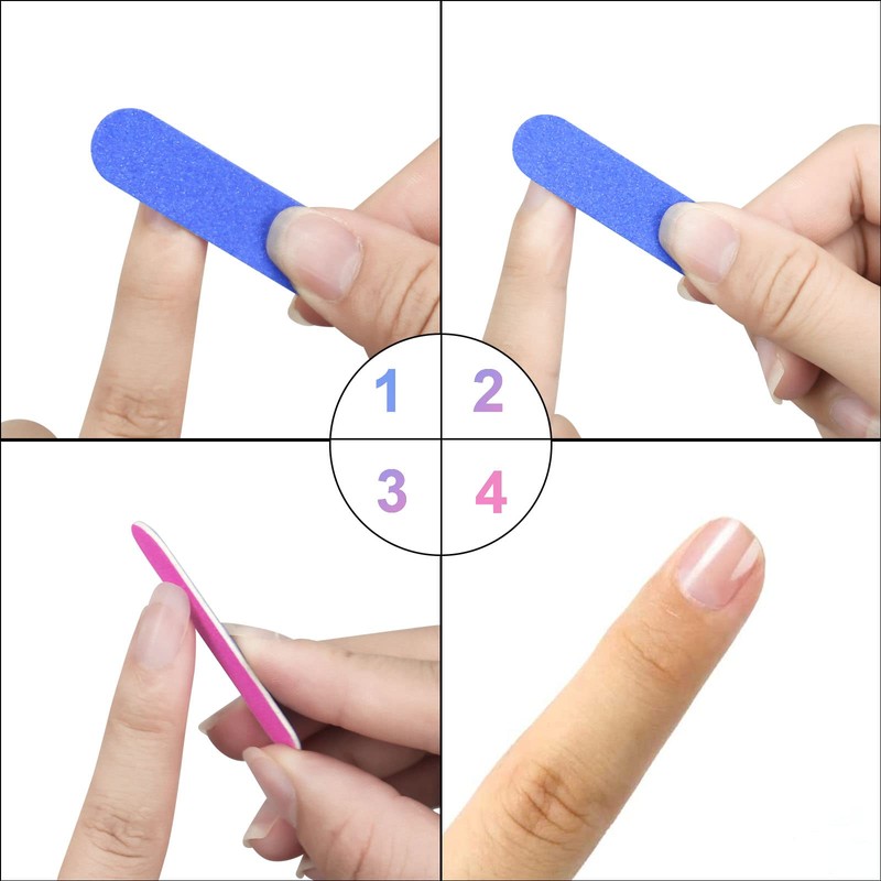 100PCS Nail File Set Disposable Mini Nail File 180/240 Professional
