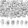Ornazy 60 pcs 6 Styles Tibetan Buddha Head Spacer Beads