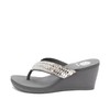Yellow Box Women's Sana Wedge Sandal, Gray, Size 8.5 US
