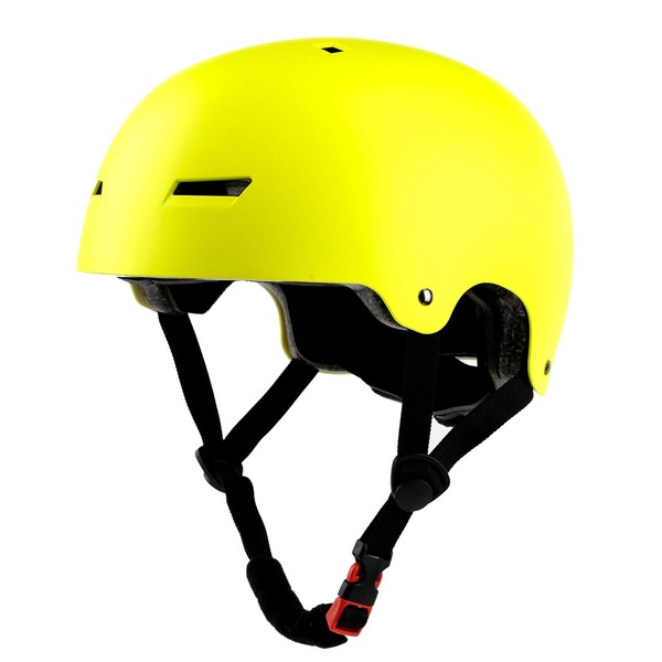 Kids Skateboard Bike Helmet for Boy Girl, Lightweight Adjustable, Multi-Sport for Roller Skate Inline Skating Scooter Rollerblade Longboard (Yellow)