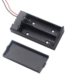 18650 Caja de batería de tapa DIY Kit de 6 piezas con tapa 18650 caja de batería de 3,7 V soporte de batería con interruptor y cable 18650 compartimento de batería de litio 2 ranuras