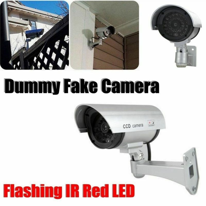Solar Powered Simulated Dummy Camera Security CCTV Outdoor Waterproof Emulational