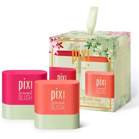 Pixi Beauty On-the-Glow - Juego de regalo de mini rubor, 2 mini barras de rubor que brillan Tonos rubí y jugoso
