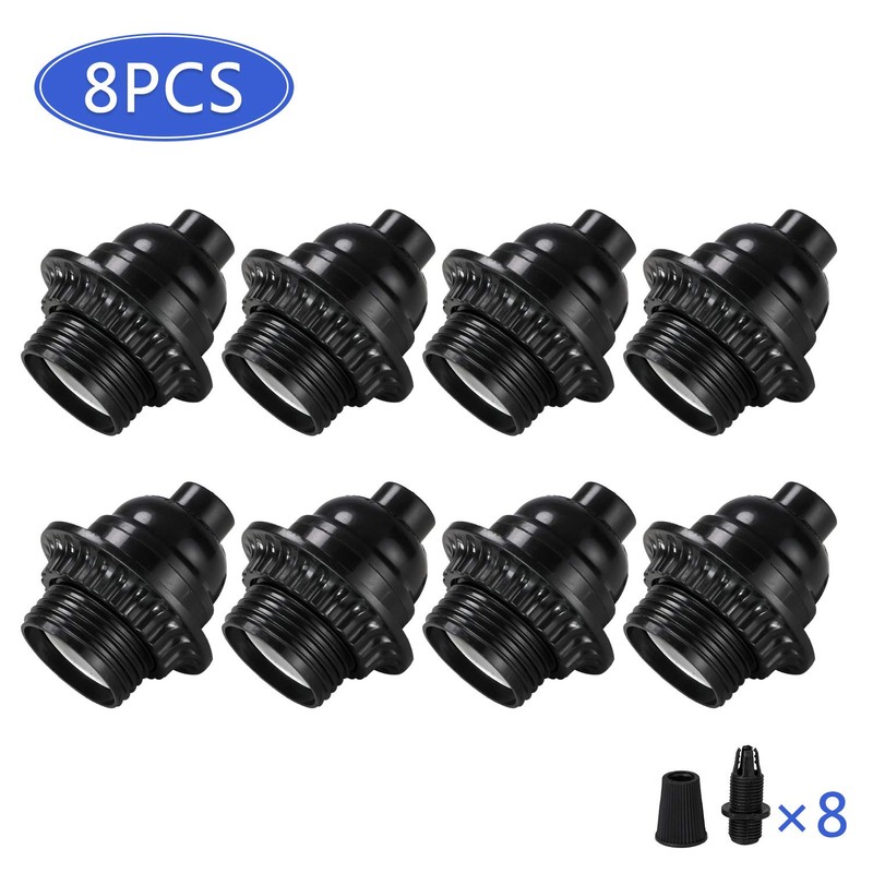 Aplstar Black E26/ E27 Light Sockets, Retro Edison Lamp Holder