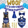 JOTFA Dog Birthday Decorations, Multi Sizes Dog Birthday Bandana Boy