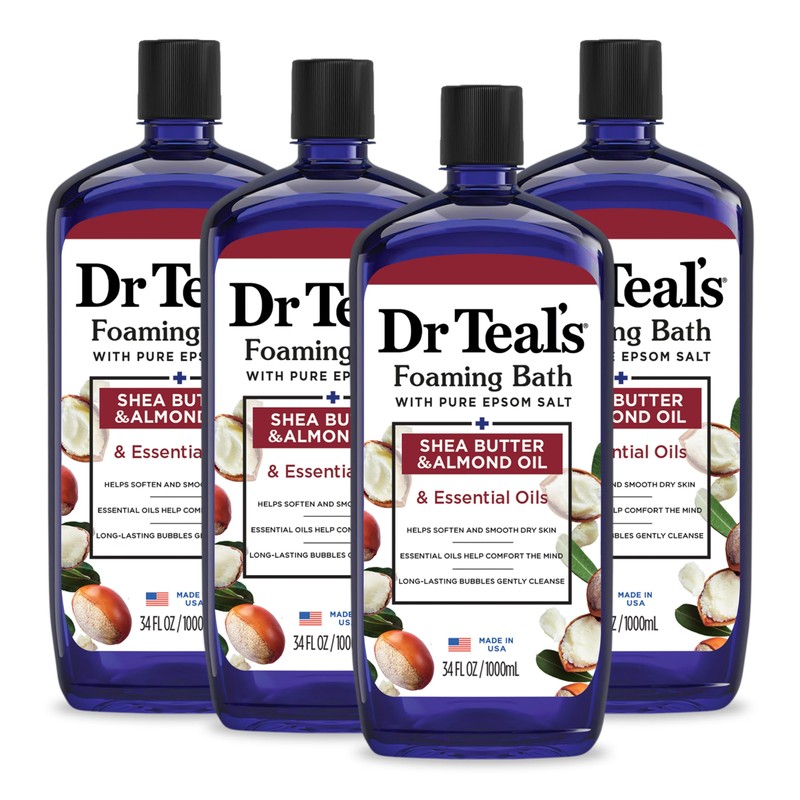 Dr Teal's Baño Espumoso Con Sal Pura de Epsom, Manteca