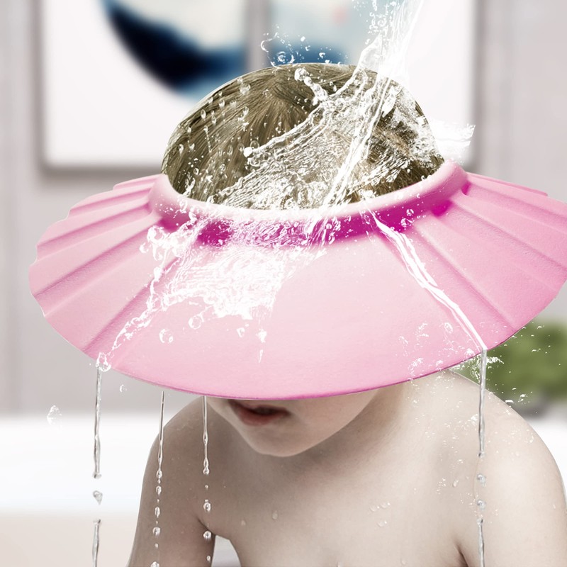 Baby Shower Cap Soft Adjustable Baby Bath Head Cap Visor