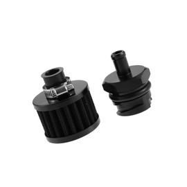 Partuto Oil Valve Cover, for LSX LS1 LS6 LS2 LS3 LS7 Engines, Aluminum, with Breather, Black, 1 Set Replacement