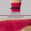 AOUCHI Leather Work Gloves for Women with Cotton Lining, Medium