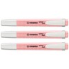 STABILO Set of 3 Pastel Swing Highlighters - Rose Soupçon