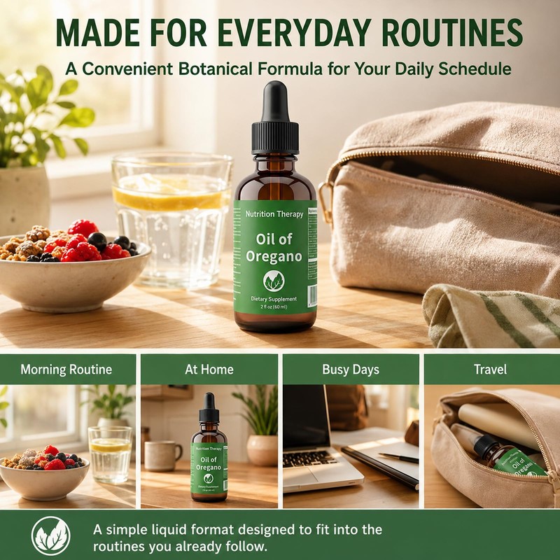 Nutrition Therapy Oil of Oregano, Oregano Oil Drops with Black