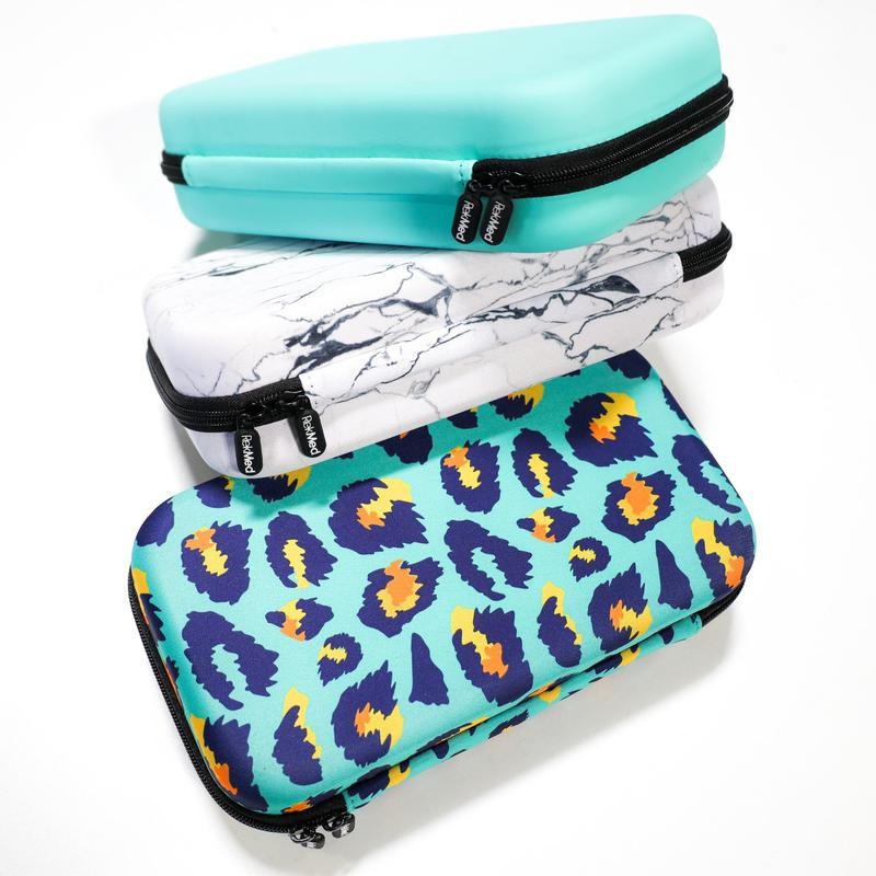 REKMED The MEGA Stethoscope Case - Color: Teal/Purple Cheetah
