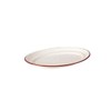 IBILI Platter 25 cm of Enamelled Steel in White/red, 25