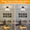 BUXVRCS Semi Flush Mount Modern Chandelier, Crystal Ceiling Light Fixture,