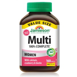 Jamieson 100% Complete Multivitamin for Adult Women, with Calcium, Cranberry & Biotin