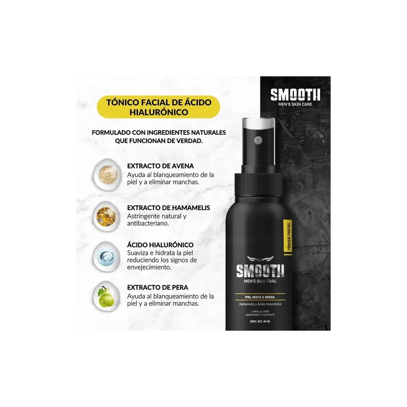 Tónico Facial Ácido Hialurónico 40 Ml Smooth