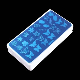 BeautyLeader 15pcs 12X6cm Nail Art Soft Stamping Protective White Color Stamper Rectangel Stamp Holder