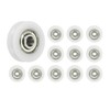 PATIKIL 12pcs Nylon U Groove Bearings 6x28x7.5mm U Shape Groove