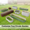 IDEA FAMILY 6x2x1ft Oval Galvanized Raised Garden Bed Outdoor 9-in-1