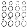 4 Sizes Metal Round Carabiner Clips with Spring O Ring,