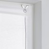Roman Blind 'Bente' White Semi-Transparent with Decorative Stitching All Around