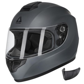TRIANGLE Motorcycle Helmets Full Face Motorcycle Helmet for Men & Women with Tinted and Clear Visor Meet Dot Approved