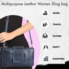 Bolso bandolera de piel para mujer, bolso de mano con